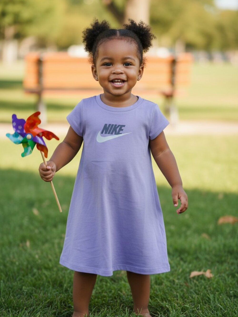 NWT Nike Toddler Girls Purple Logo Dress Various Sizes